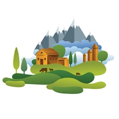 Party Supplies Summer Theme Resort Landscape Cutout